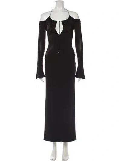 Pre-owned 16arlington Off-the-shoulder Long Dress In Gray