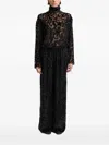 16arlington Olall Devoré-effect Top In Black