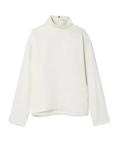 16arlington Olall Crepe Turtleneck Blouse In White