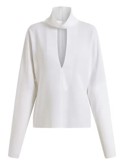 16arlington Olamo Crêpe Top In White