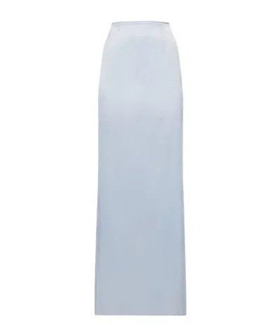 16arlington Olwyn Slit Midi Skirt In Blue