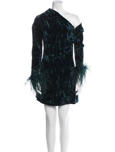 Pre-owned 16arlington One-shoulder Mini Dress In Black