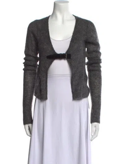 Pre-owned 16arlington Open Front Sweater In Gray