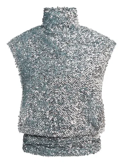 16arlington Ovica Sequinned Top In Blue
