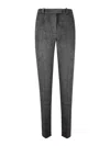 16arlington Wool Blend Trousers With Ironed Crease In Gray