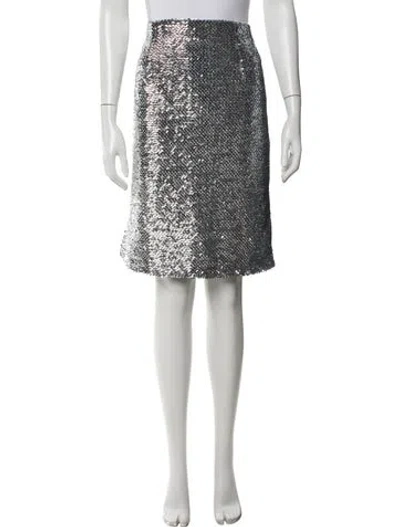 Pre-owned 16arlington Patterned Knee-length Skirt W/ Tags In White