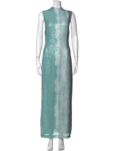 Pre-owned 16arlington Patterned Long Dress In Green