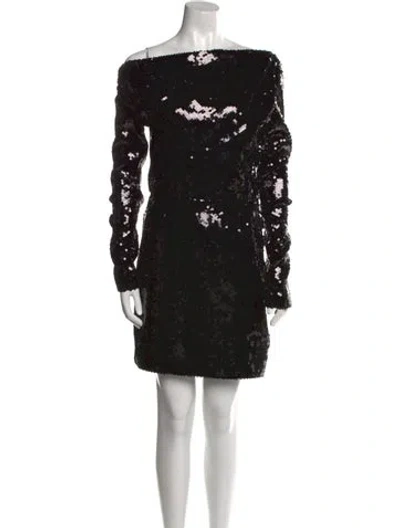 Pre-owned 16arlington Patterned Mini Dress In Black