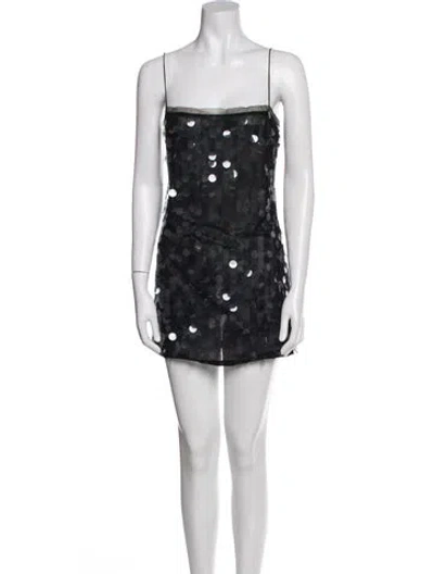 Pre-owned 16arlington Patterned Mini Dress In Black