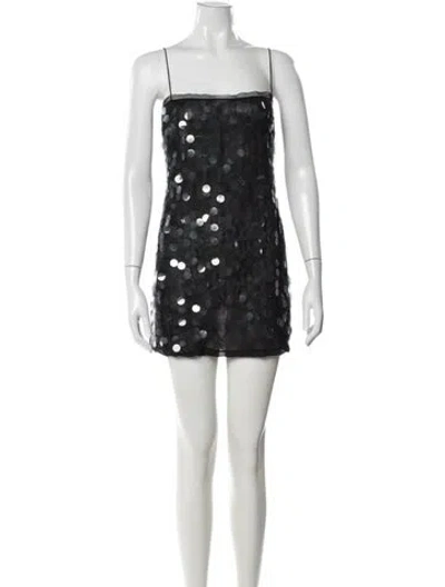 Pre-owned 16arlington Patterned Mini Dress In Black