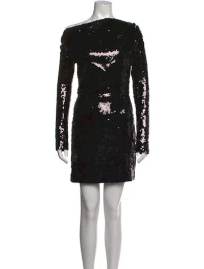 Pre-owned 16arlington Patterned Mini Dress In Black