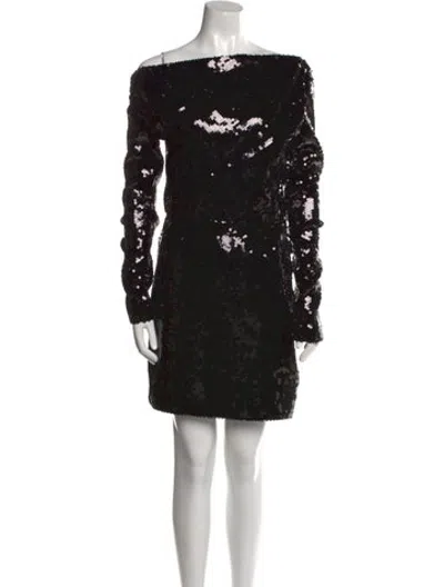 Pre-owned 16arlington Patterned Mini Dress In Black