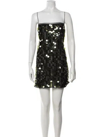 Pre-owned 16arlington Patterned Mini Dress In Green