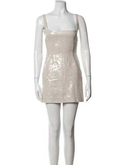Pre-owned 16arlington Patterned Mini Dress In Neutrals