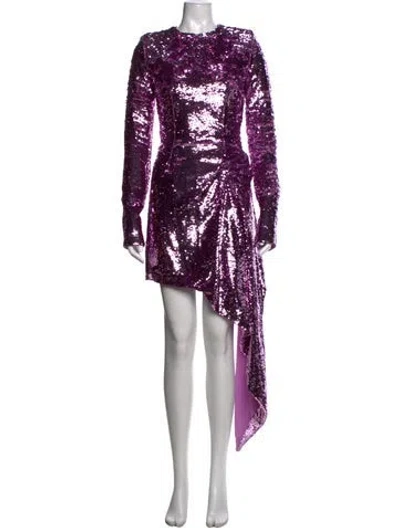 Pre-owned 16arlington Patterned Mini Dress W/ Tags In Metallic/purple