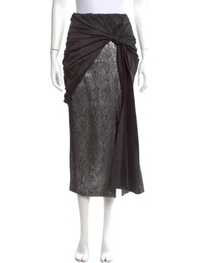 Pre-owned 16arlington Pleated Accents Midi Length Skirt In Multi