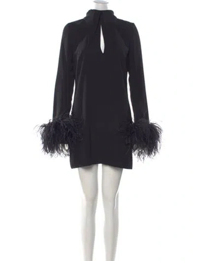 Pre-owned 16arlington Plunge Neckline Mini Dress In Black