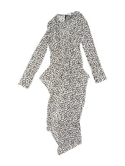 Pre-owned 16arlington Polka Dot Print Long Dress In Neutrals