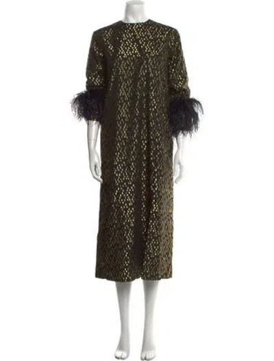 Pre-owned 16arlington Printed Long Dress In Multi