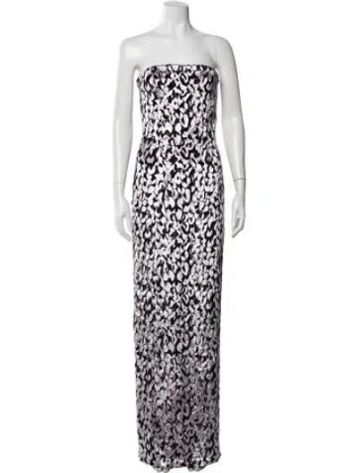 Pre-owned 16arlington Printed Long Dress In Multi