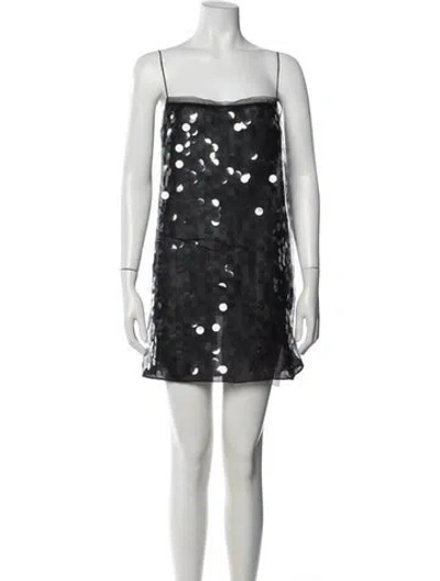 Pre-owned 16arlington Printed Mini Dress In Black