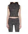 16arlington Printed Turtleneck Vest In Black