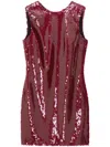 16arlington Ray Sleeveless Sequined Mini Dress In Red