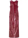 16arlington Simm Sequinned Gown In Red