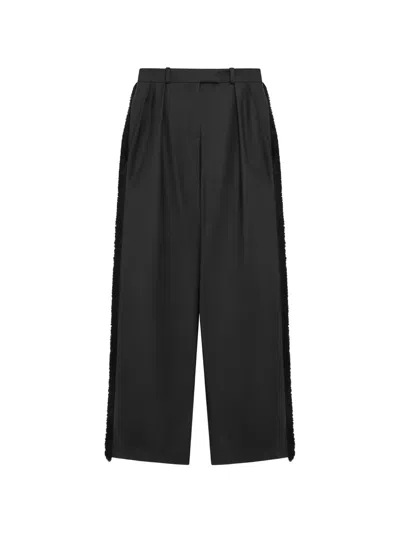 16arlington Romano Fringe-trimmed Trousers In Black
