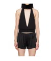 16arlington Salina Feather-trim Halterneck Top