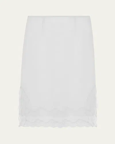 16arlington Saveto Lace-trim Midi Skirt In White