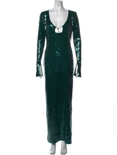 Pre-owned 16arlington Scoop Neck Long Dress In Green
