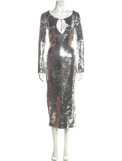 Pre-owned 16arlington Scoop Neck Midi Length Dress