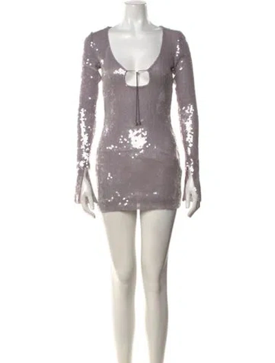 Pre-owned 16arlington Scoop Neck Mini Dress In Purple