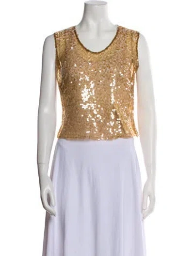 Pre-owned 16arlington Scoop Neck Sleeveless Crop Top W/ Tags In Neutral