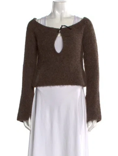 Pre-owned 16arlington Scoop Neck Sweater In Brown
