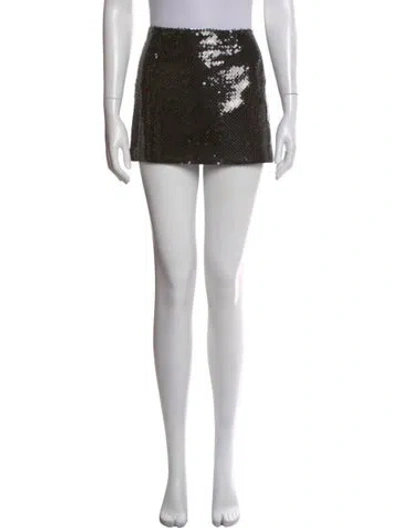 Pre-owned 16arlington Sequin Embellishments Mini Skirt In Brown