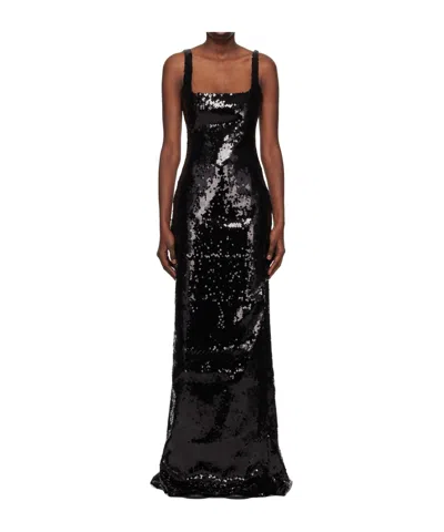 16arlington Black Electra Maxi Dress In Nero