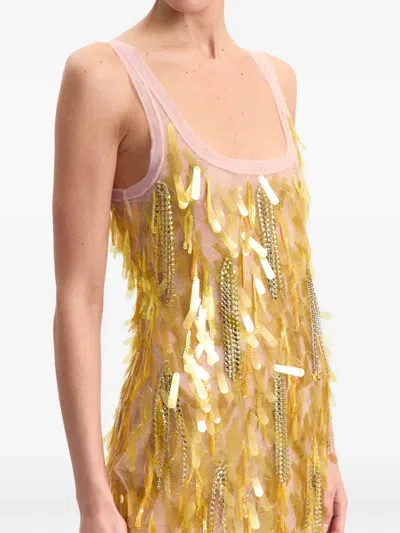 16arlington Shani Midi Dress In Gold