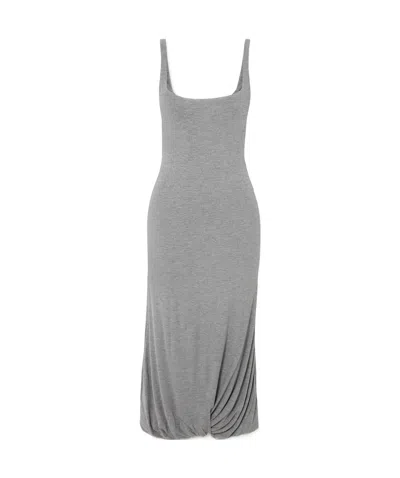 16arlington Sidd Midi Dress In Linen In Gray