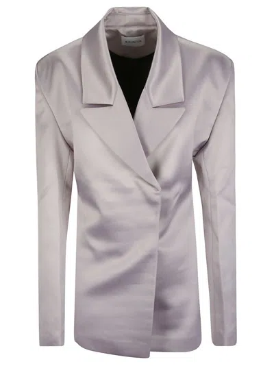 16arlington Silk Satin Jacket In Gray