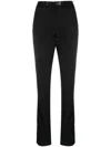 16arlington Slim-cut Belted Trousers In Black