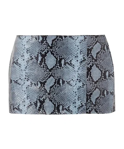 16arlington Snake-patterned Half-length Skirt In Gray