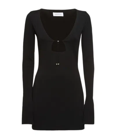 16arlington Solaria Punto Milano Mini Dress In Black