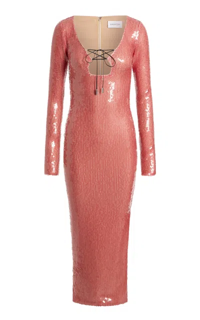 16arlington Solaria Sequined Midi Dress In Pink