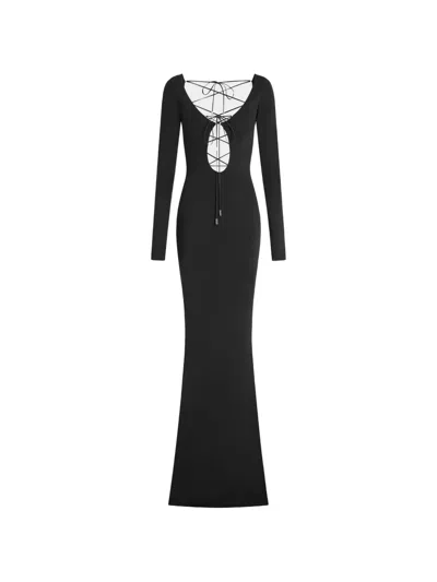 16arlington Solaris Tie Maxi Dress In Black