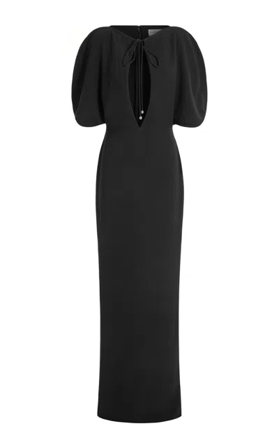 16arlington Sona Crepe Gown In Black