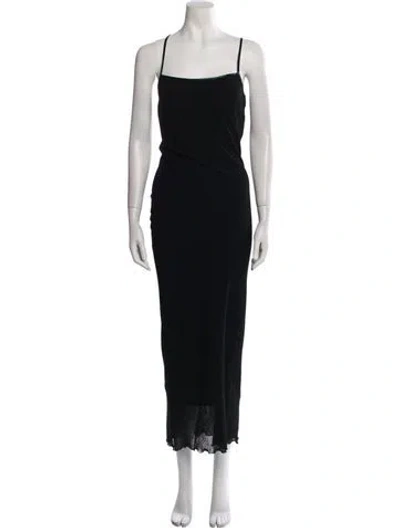 Pre-owned 16arlington Square Neckline Long Dress In Black