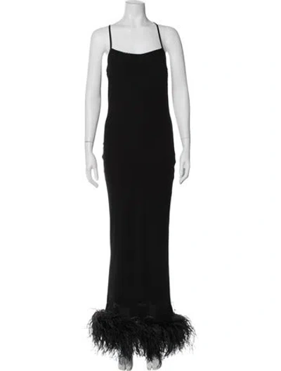 Pre-owned 16arlington Square Neckline Long Dress In Black