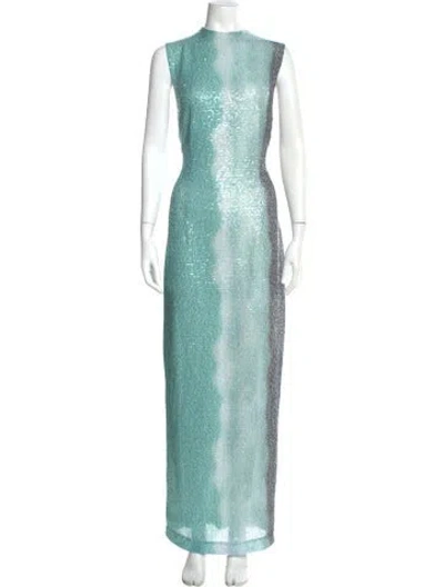 Pre-owned 16arlington Square Neckline Long Dress W/ Tags In Green